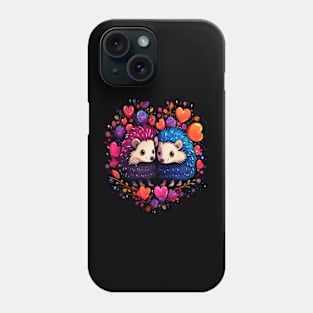 Hedgehog Couple Valentine Phone Case