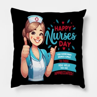 Joyful Thanks: Happy Nurses Day Pillow