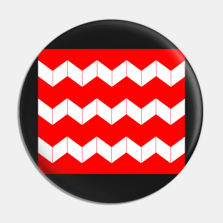 Abstract geometric pattern - zigzag - red and white. Pin