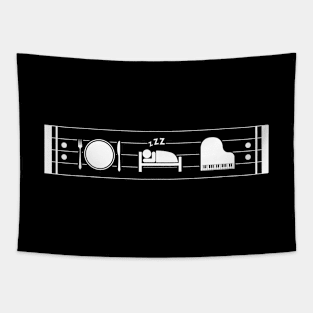 Eat Sleep Piano Repeat Tapestry