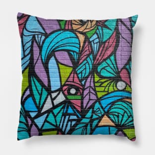 colorful grafitti design Pillow