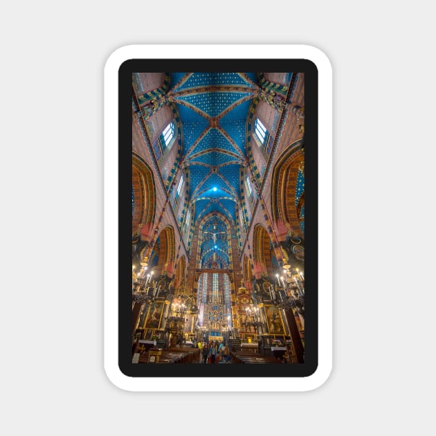 St. Mary's basilica in Krakow, Poland Magnet by mitzobs