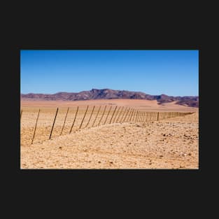 Fence across the desert. T-Shirt