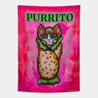 Purrito Cat Burrito Tapestry