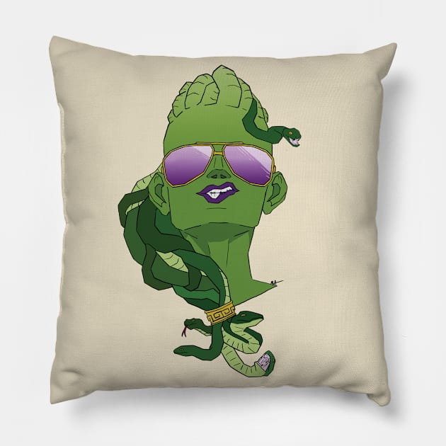 Medusa Pillow by randamuART