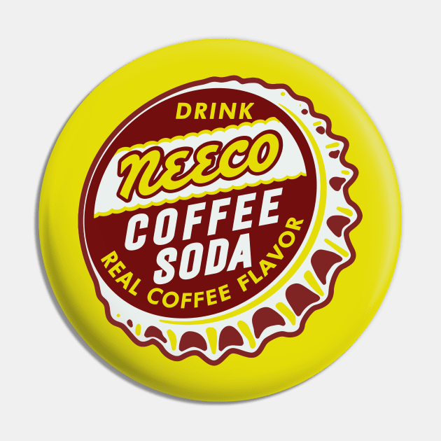 Vintage Neeco Coffee Soda Bottlecap Pin by StudioPM71