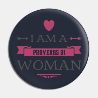 Proverbs 31 Woman Scripture Quote Gift Pin