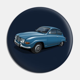 1971 Saab 96 saloon in hussar blue Pin