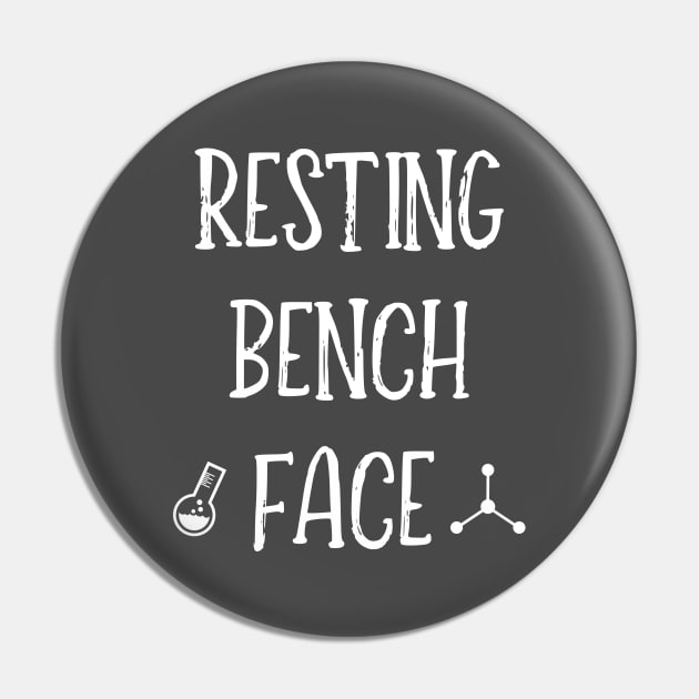 Resting Bench Face - White Pin by StopperSaysDsgn