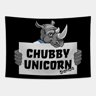 Chubby Unicorn Grandpa Rhino Gift Tapestry