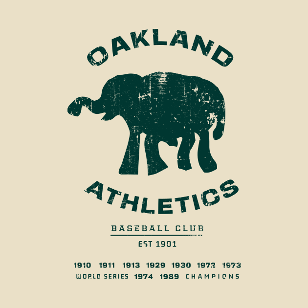 Vintage Oakland Athletics by AksarART