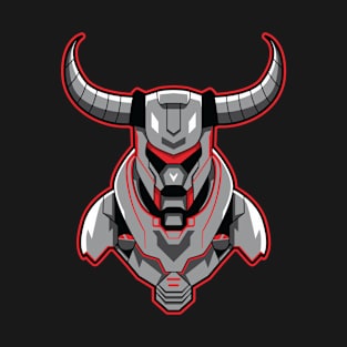 Bull Cyborg Illustration T-Shirt