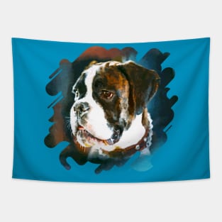 Boxer dog Portrait Tapestry