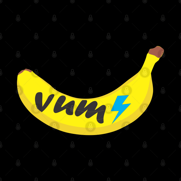 yummy banana lightning bolt by Aestcoart