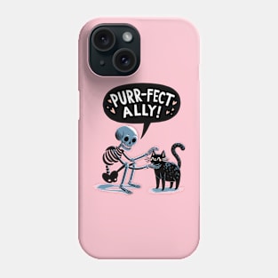 Purr-fect Ally - Death and cat Phone Case