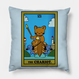 TAROT CARDS | THE CHARIOT. | CAT Pillow