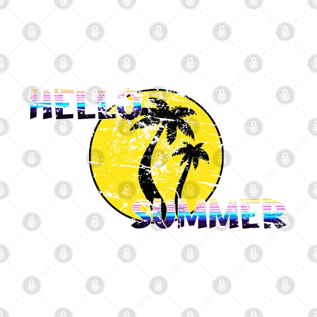 Hello Summer! (Distressed Version) by Jan Grackle