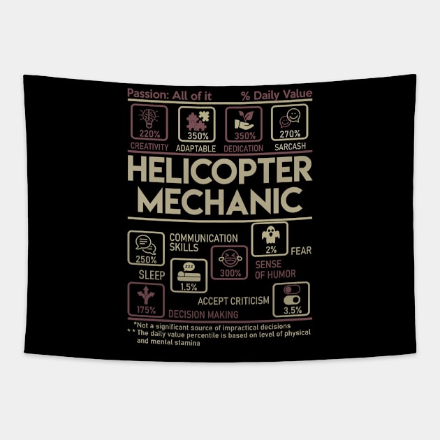 Helicopter Mechanic T Shirt - Multitasking Daily Value Gift Item Tee Tapestry by candicekeely6155