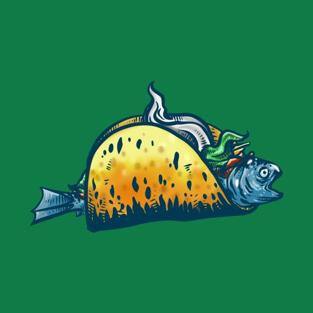 Fish Taco Drawing by Manfish Inc.