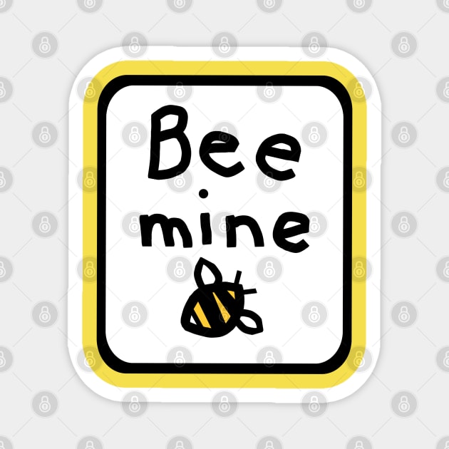 Framed Bee Mine for Valentines Day Magnet by ellenhenryart