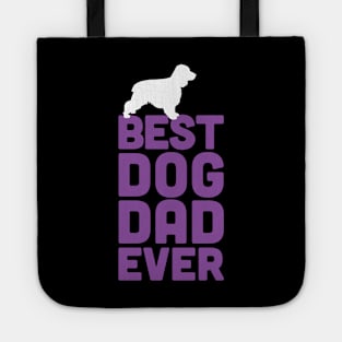 Best Cocker Spaniel Dog Dad Ever - Purple Dog Lover Gift Tote