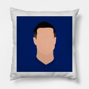 César Azpilicueta Minimalistic Face Art Pillow