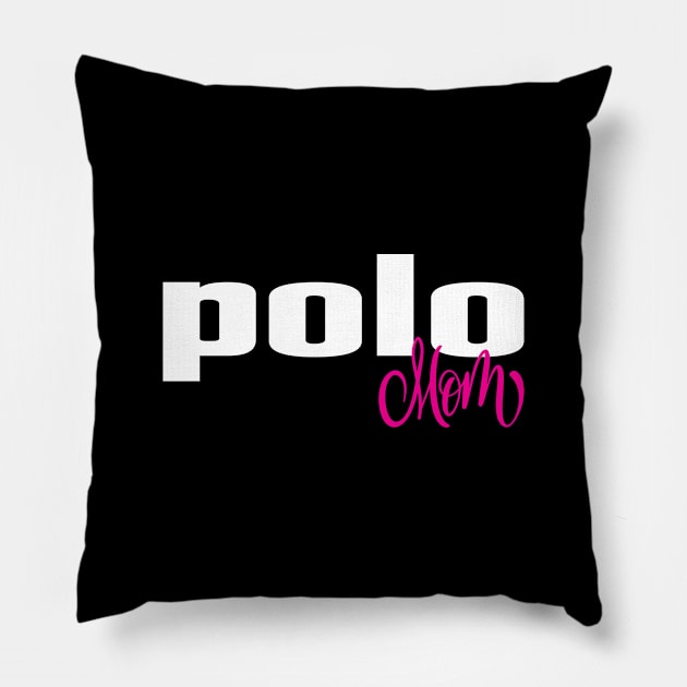 Horse Polo Mom Horseback Mounted Team Sport Pillow by ProjectX23 Orange