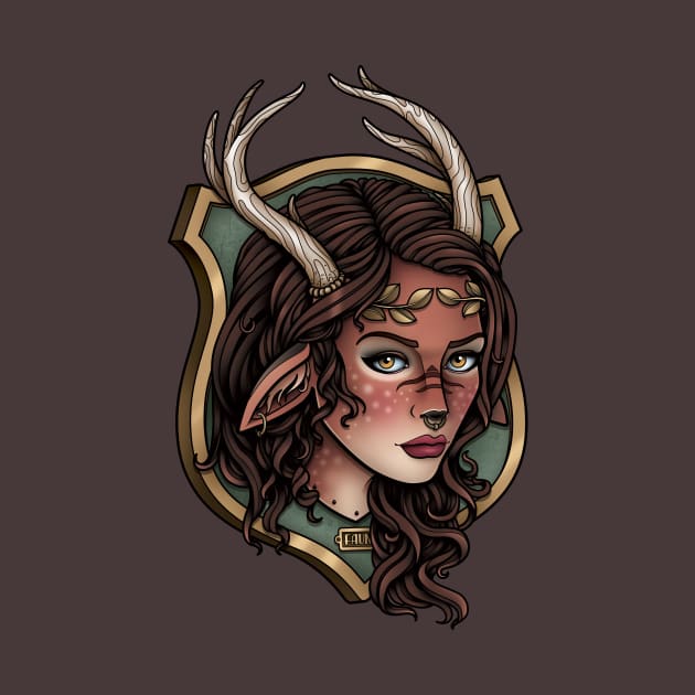 Faun Girl by samphillipsillustration