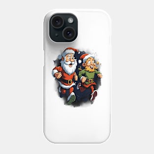 Christmas Santa Claus Elf Running Marathon Xmas Runner Phone Case