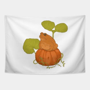 Pumpkin Patch Toad Tapestry