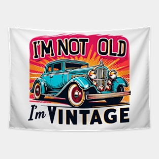 Vintage Car Tapestry