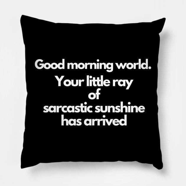 Your little ray of sarcastic sunshine has arrived Pillow by IJMI