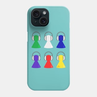 Game Pieces Wearing Headphones Phone Case