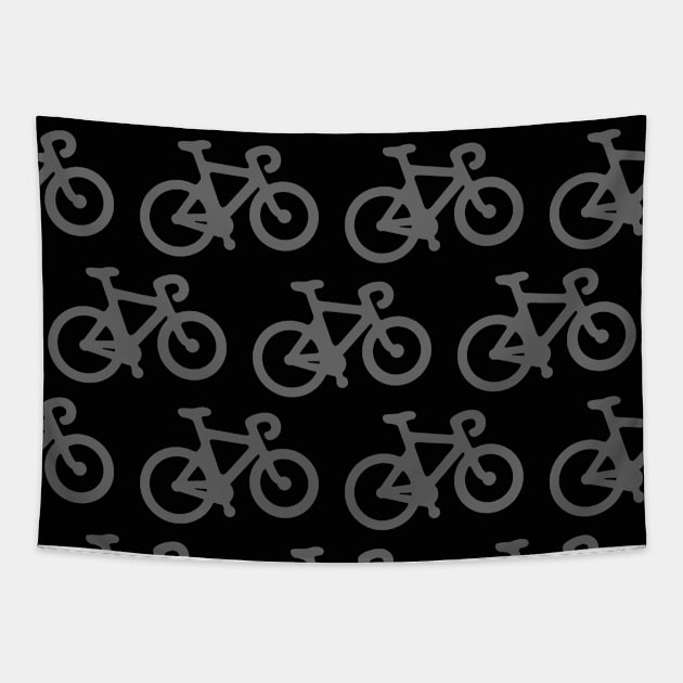 Black and Gray Bikes Pattern Tapestry by XOOXOO