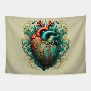 Nature Swirl Heart Tapestry