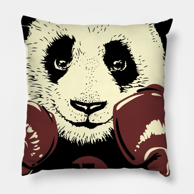 Boxer Panda Pillow by swaggerthreads