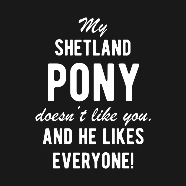 Male Shetland Pony Funny Horse Saying by BlueTodyArt