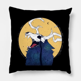 Wolf Skull Pillow