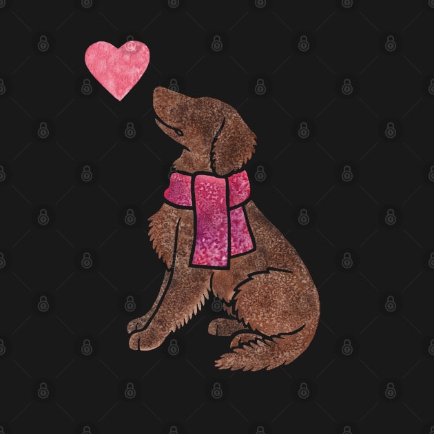 Flat-coated Retriever by animalartbyjess