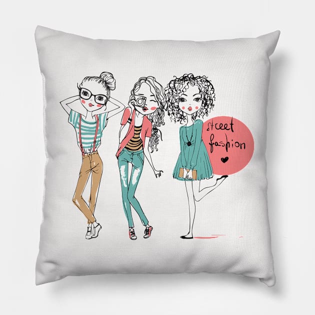 Street Fashion Pillow by EveFarb