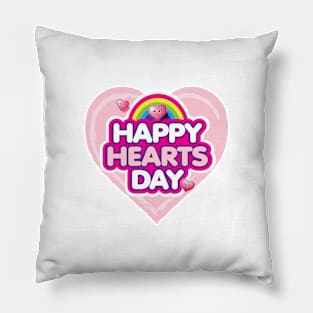 Happy hearts Day - love and light Pillow