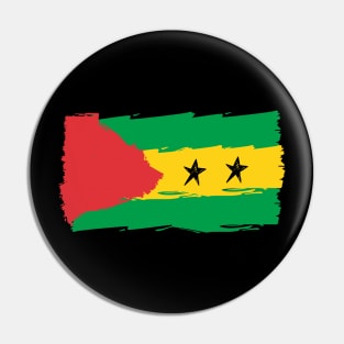 São Tomé and Príncipe painted flag Pin