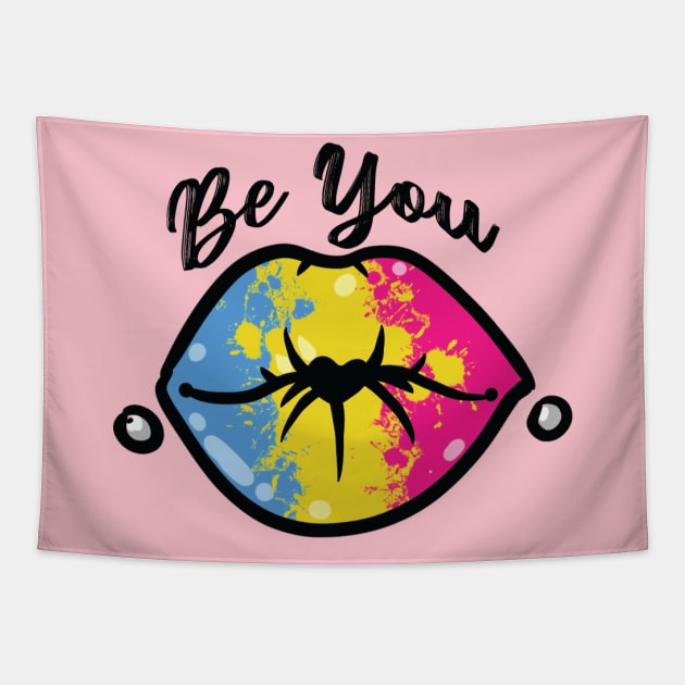 Be you : Pansexual Tapestry by Kawaii Black Store