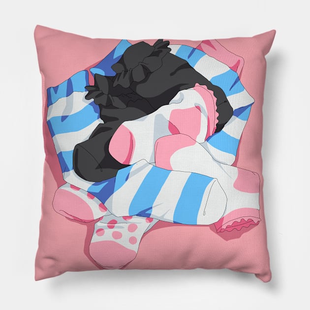 Pile of socks Pillow by Heijastus