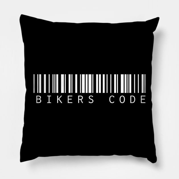 Bikers code motorcycle Pillow by Bikerkulture