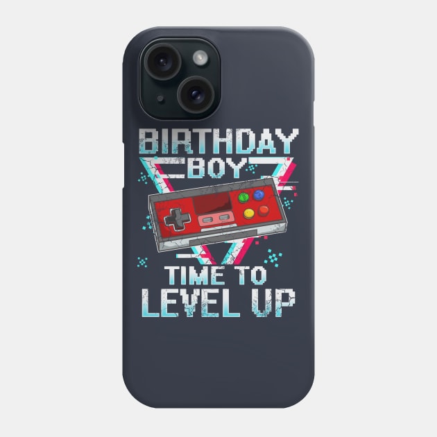 Birthday Boy Time To Level Up Retro Gamer Video Games Phone Case by E