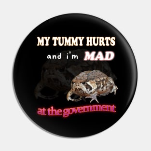 My Tummy Hurts And I'm MAD At The Government Meme Pin