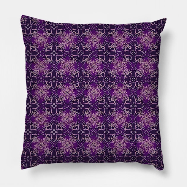 Purple Trendy Pattern V13 Pillow by Family journey with God