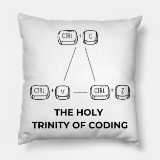 Coding Holy Trinity T-Shirt - Programmer Humor Pillow