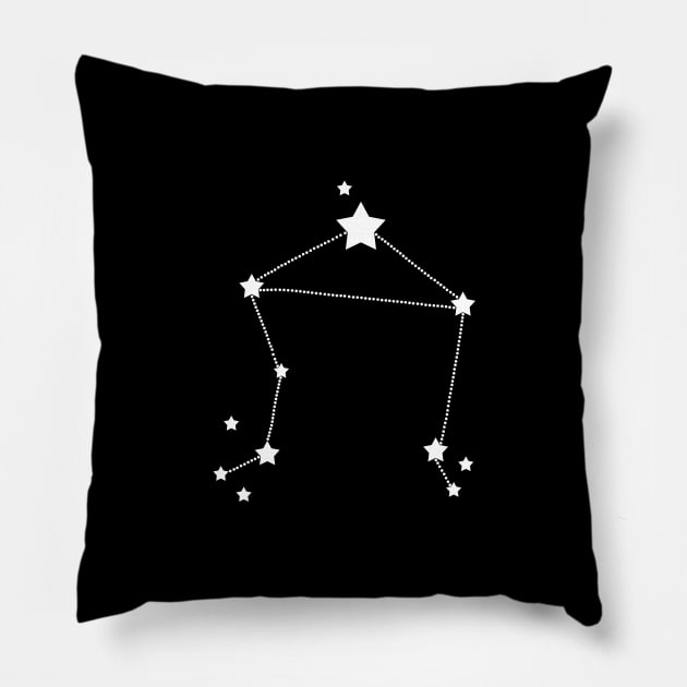 Libra Stars Zodiac Constellation Pillow by Korry